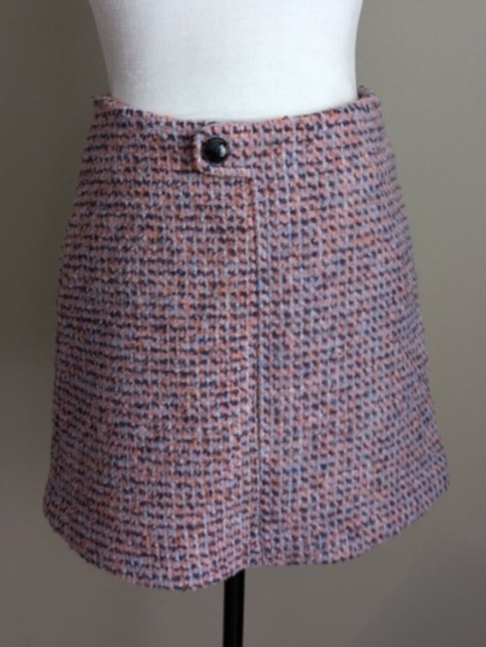 Wool Plaid Mini Skirt